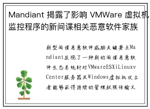 Mandiant 揭露了影响 VMWare 虚拟机监控程序的新间谍相关恶意软件家族 媒体